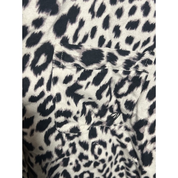 Victoria's Secret Women's XS Leopard Print Button-Up Pajama Sleep Shirt Top - Picture 6 of 7